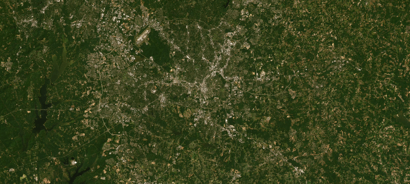 Satellite basemap of the case location