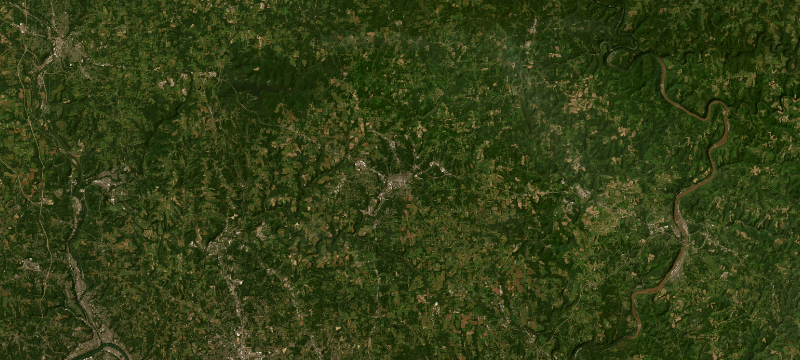 Satellite basemap of the case location