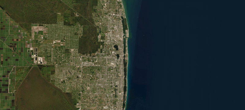 Satellite basemap of the case location