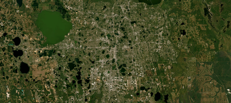 Satellite basemap of the case location