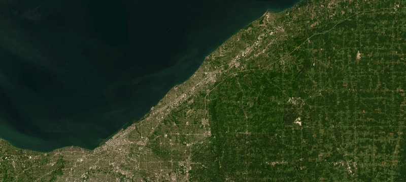 Satellite basemap of the case location