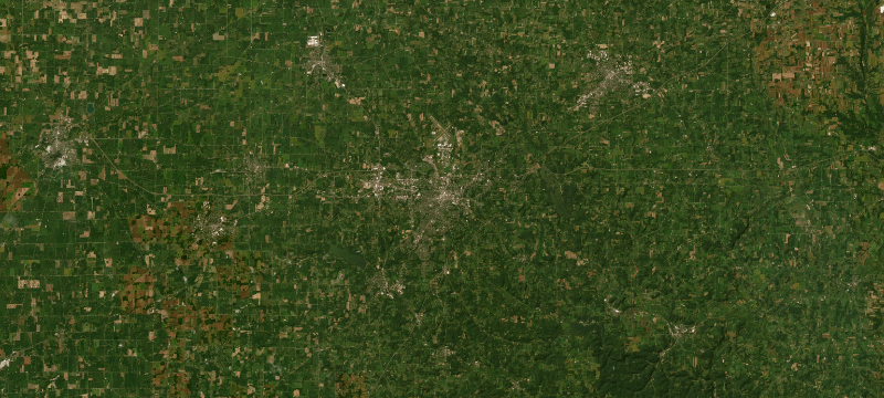 Satellite basemap of the case location