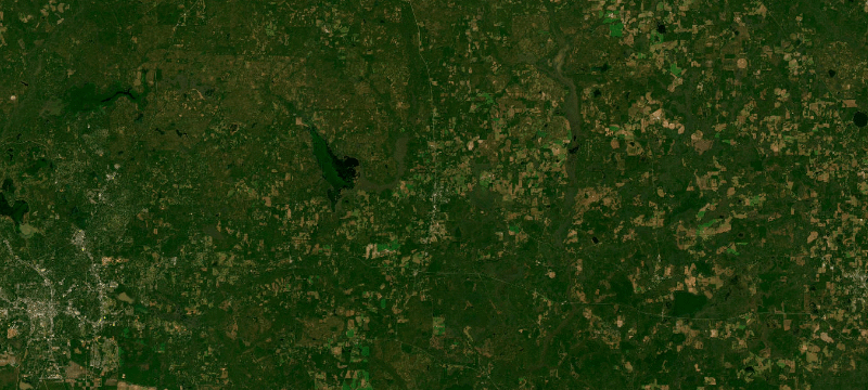 Satellite basemap of the case location