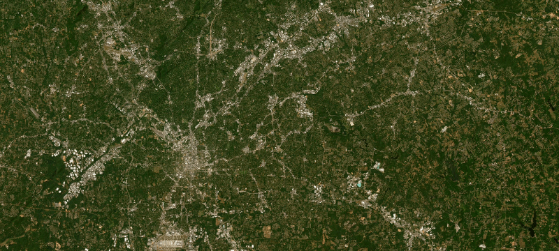 Satellite basemap of the case location