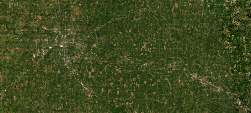 Satellite basemap of the case location