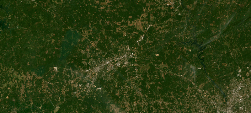 Satellite basemap of the case location