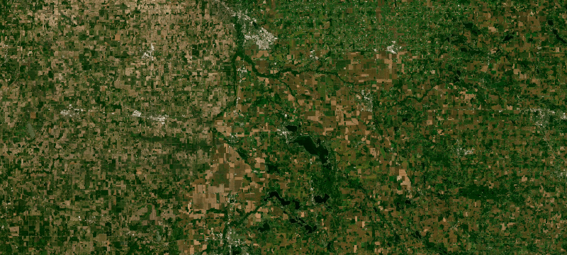 Satellite basemap of the case location