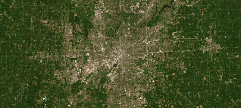 Satellite basemap of the case location