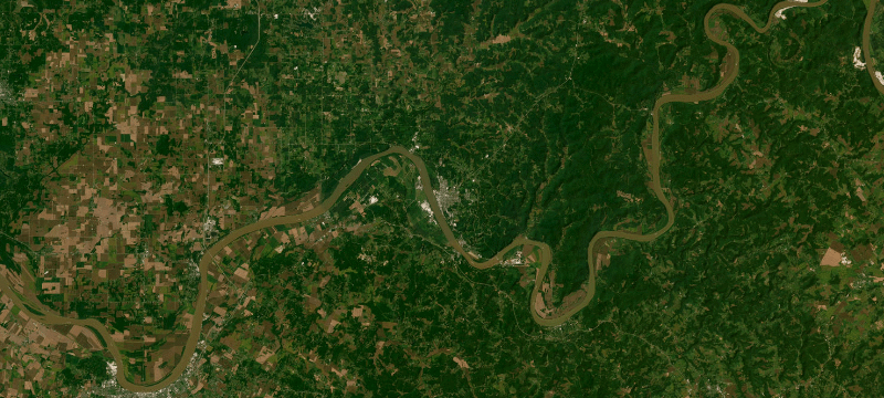 Satellite basemap of the case location