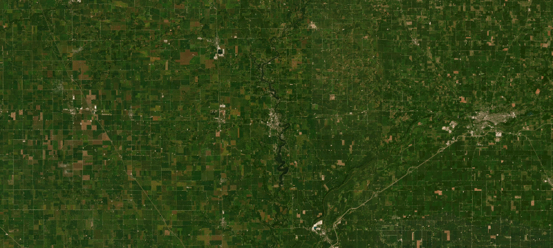 Satellite basemap of the case location