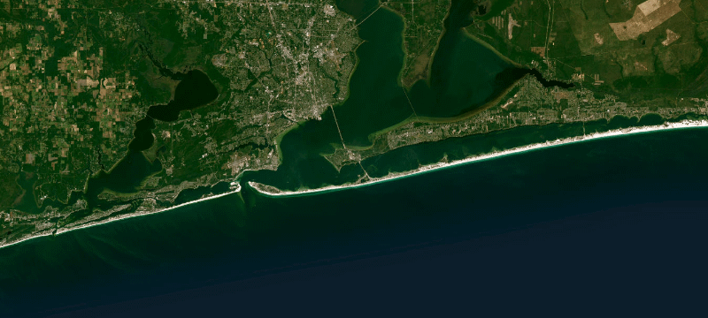 Satellite basemap of the case location