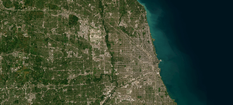 Satellite basemap of the case location