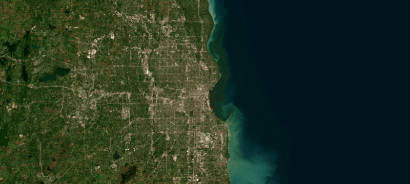 Satellite basemap of the case location
