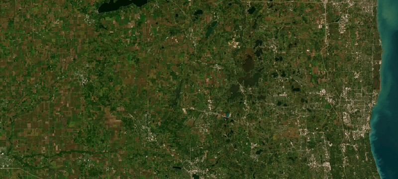 Satellite basemap of the case location