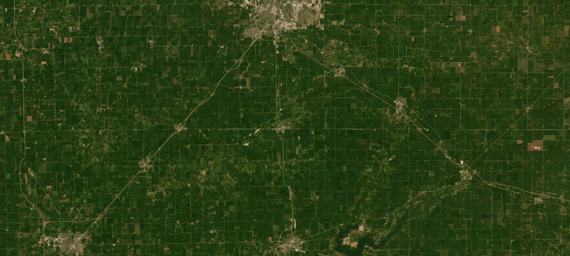 Satellite basemap of the case location