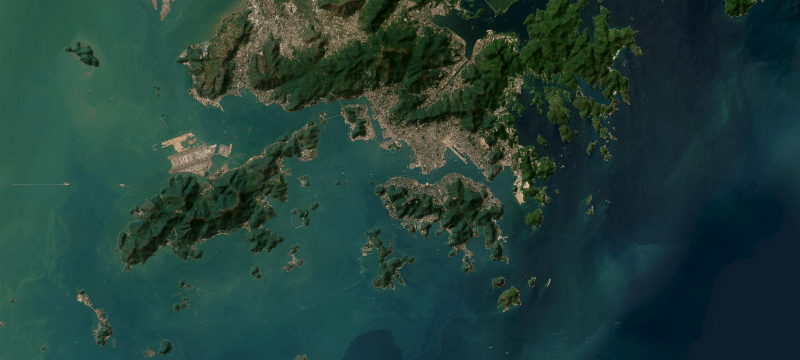 Satellite basemap of the case location