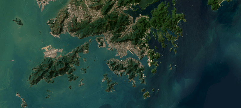 Satellite basemap of the case location