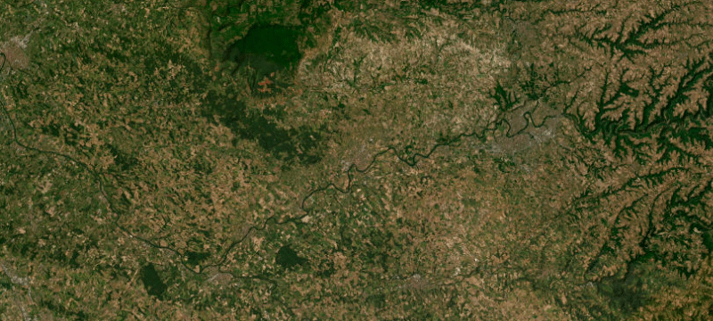 Satellite basemap of the case location
