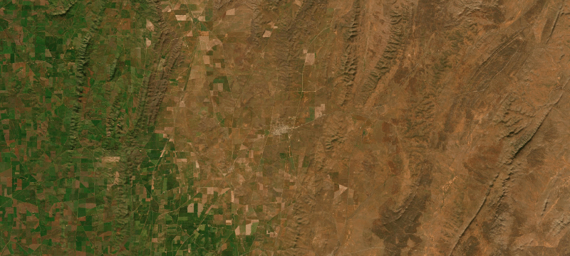 Satellite basemap of the case location