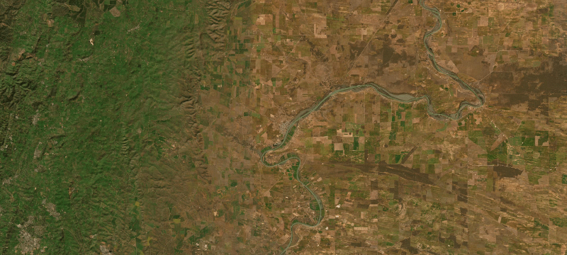 Satellite basemap of the case location