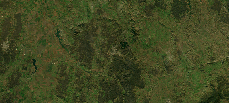 Satellite basemap of the case location