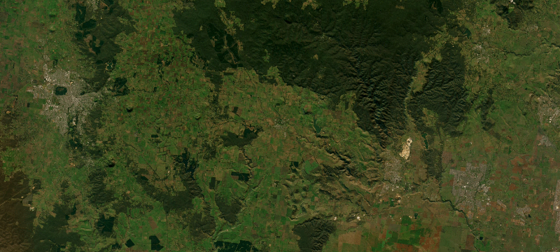 Satellite basemap of the case location