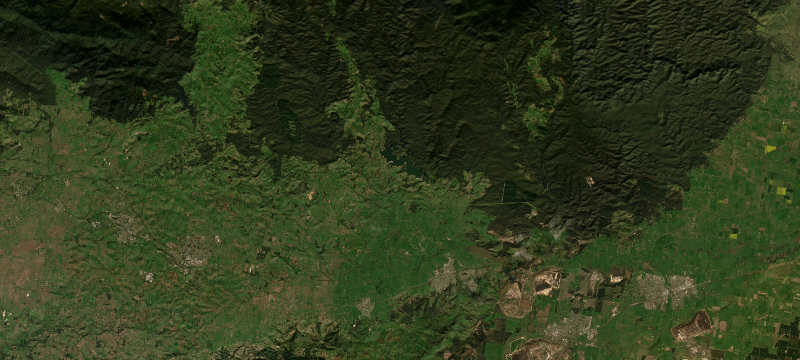 Satellite basemap of the case location