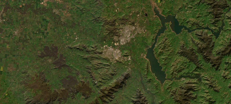 Satellite basemap of the case location