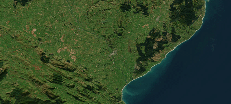 Satellite basemap of the case location