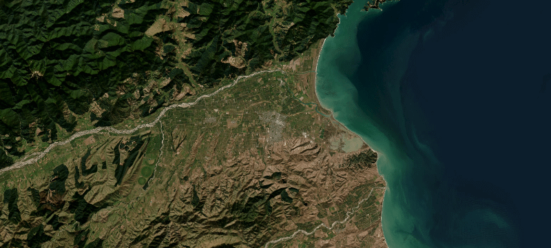 Satellite basemap of the case location