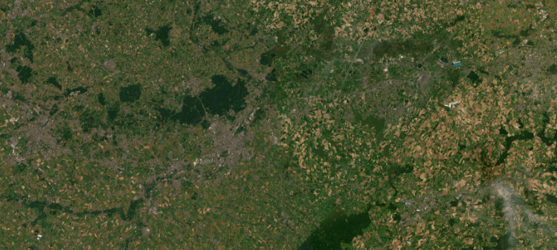 Satellite basemap of the case location