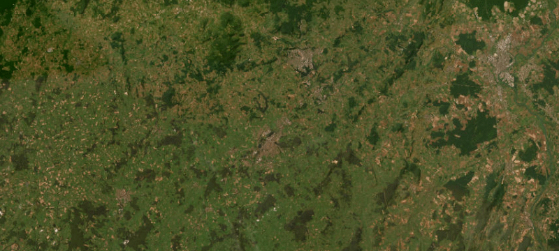 Satellite basemap of the case location