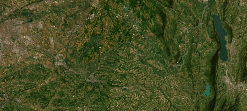 Satellite basemap of the case location