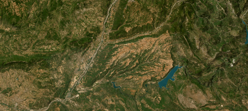 Satellite basemap of the case location