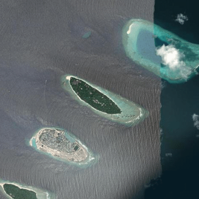 Satellitenansicht Soneva Fushi