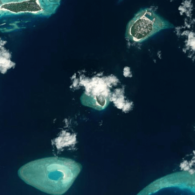 Satellitenansicht Milaidhoo Maldives
