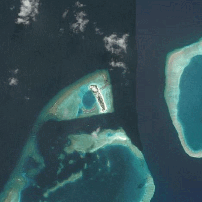 Satellitenansicht Jumeirah Maldives Olhahali Island