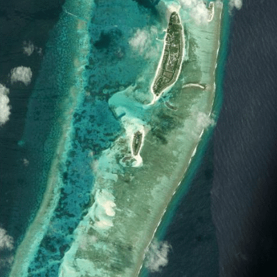 Satellitenansicht Jawakara Islands Maldives (Dheru)