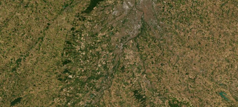 Satellite basemap of the case location