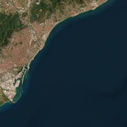 Barcelona, ​​Spain Satellite Map