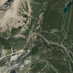 Alberta 1, Banff National Park, Improvement Satellite Map