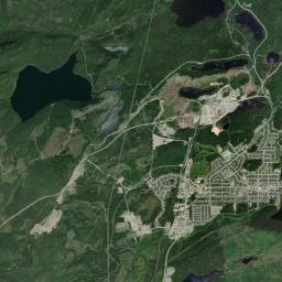 Chibougamau Satellite Map