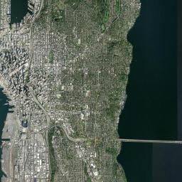 City of Seattle, Wa, Us Satellite Map