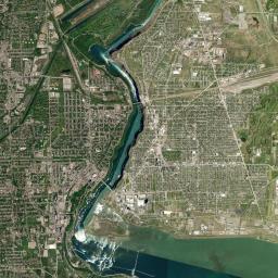 Niagara Falls New York Satellite Map