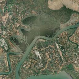 Teal California map(satellite map)
