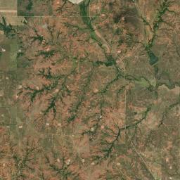 Roger Mills County Satellite Map
