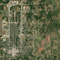 E Independence St Shawnee Oklahoma Satellite Map