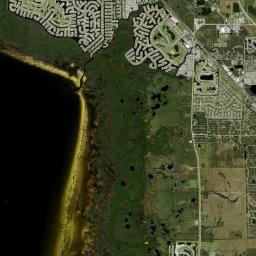 Riviera Lagoons Florida Satellite Map
