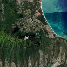 Waimānalo Beach Satellite Map