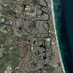 Surfers Paradise Satellite Map
